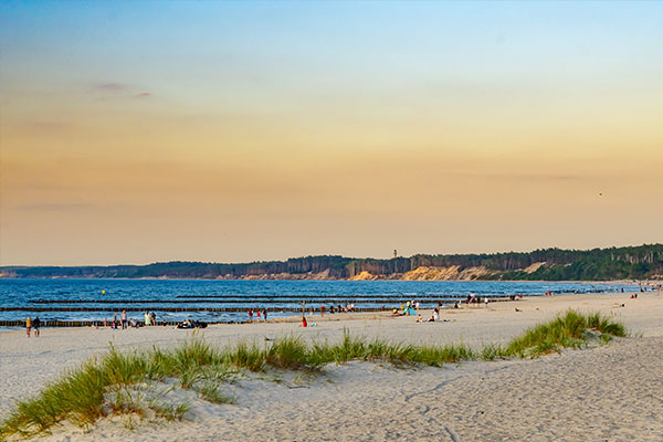 Pláž v meste Ustka